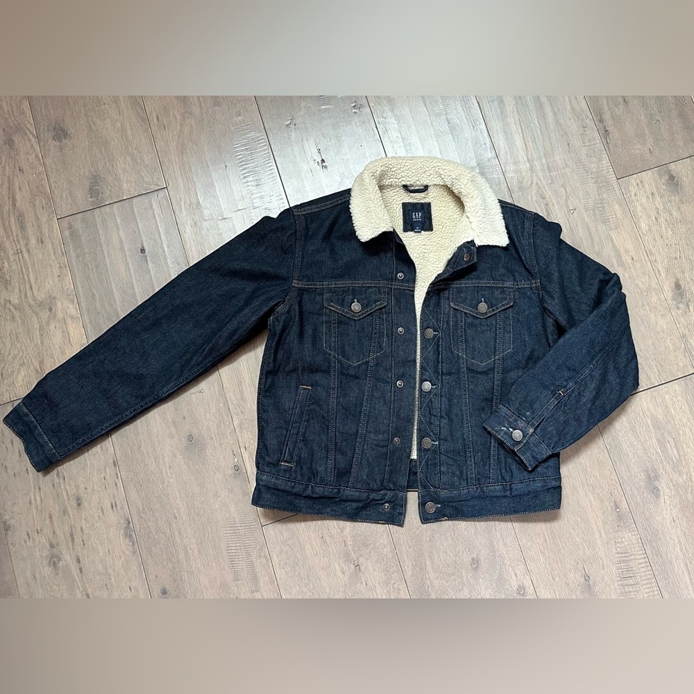 Gap Kids Sherpa lined denim jacket, Size XXL